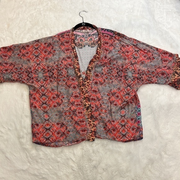 Mahila Anthropologie brand open front Kimono One Size - Picture 1 of 13